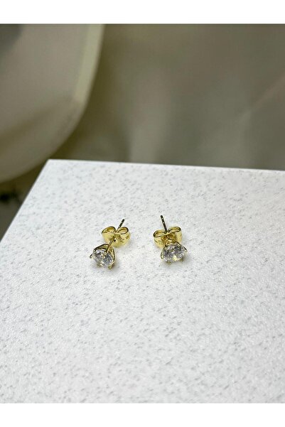 SSCO JEWELERY Kadın Xuping 14K Altın Kaplama Zirkon Taşlı Pırlanta Küpe – Zar...