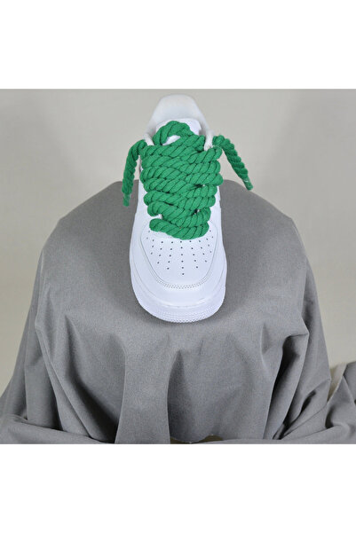 Nike Air Force 1 Low Custom Rope Laces Royal Emerald Green-Green Thick Lace