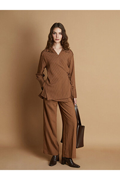 LC Waikiki Striped Tie-Up Women's Shirt