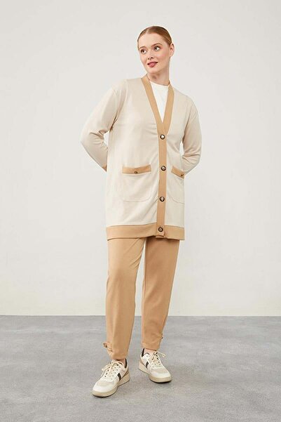 Levidor Σετ Καμπαρντίνας Μπεζ-Καμελ - Ριμπάνα με λεπτομέρεια με κουμπιά