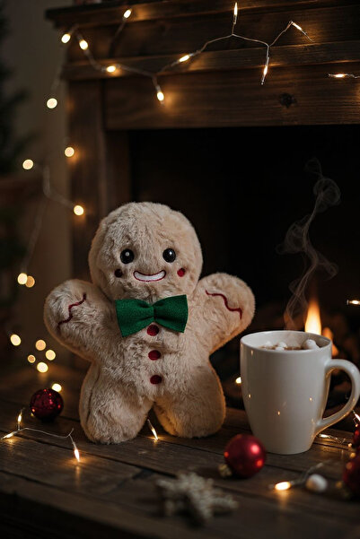 K-LAY kurabiye adam yılbaşı dekorasyon 35 cm peluş oyuncak