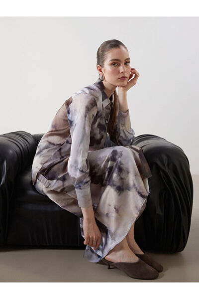 LC Waikiki Batik Patterned Satin Women's Shirt