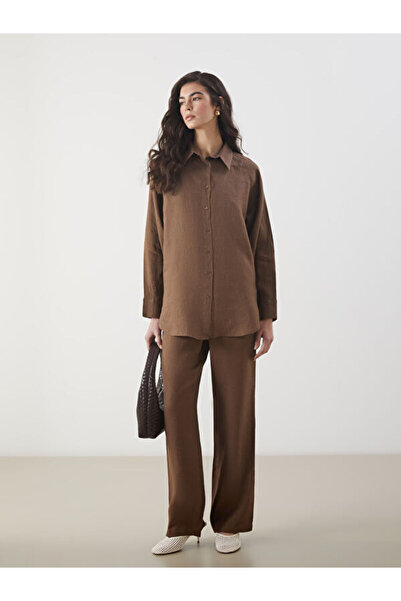 LC Waikiki Oversize 100% Linen Women's Shirt