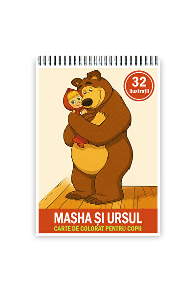 Legendary Gifts Coloring book, 32 illustrations Masha and the Bear, 68 pages