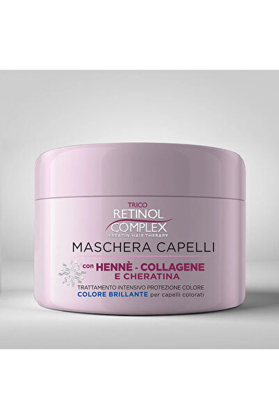 Retinol Complex Mască de păr cu protecție a culorii, cu henna, colagen și keratină - 300 ml