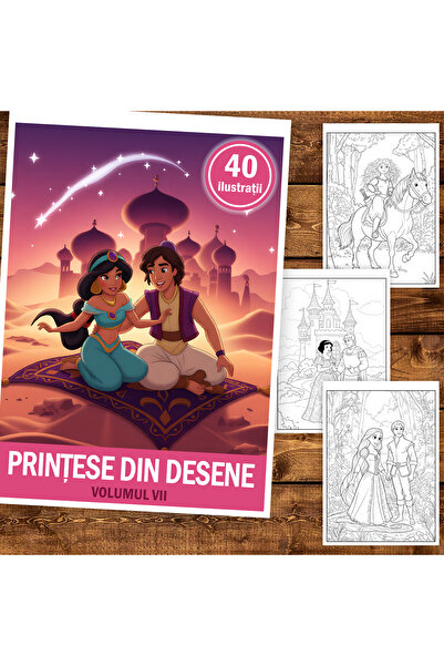 Legendary Gifts Coloring book, 40 illustrations Princesses from Drawings - Volume VII, 106 pages