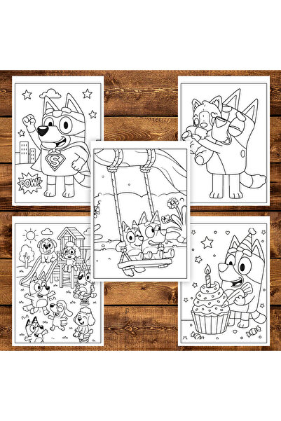 Legendary Gifts Coloring book, 50 Bluey illustrations - Volume II, 106 pages