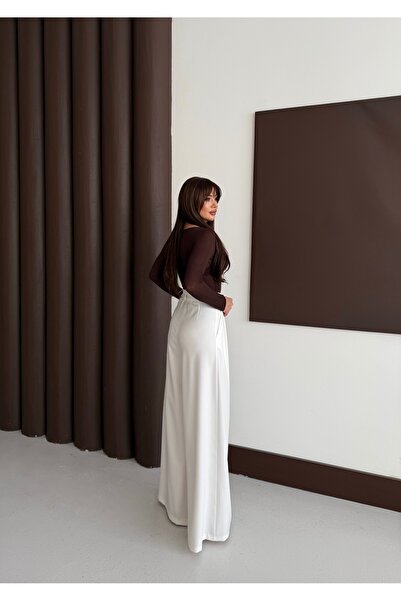 Nadrina Wide Leg Double Pleated Palazzo Pants