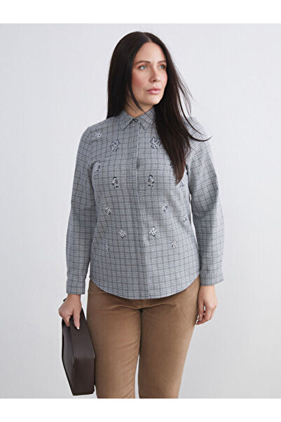 LC Waikiki Plus Size Plaid Women's Shirt