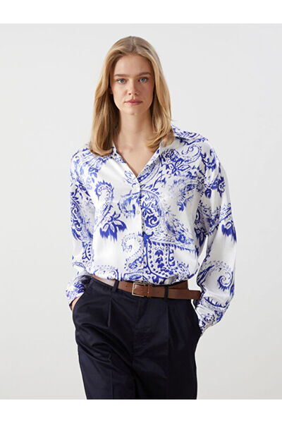 LC Waikiki Floral Oversize Γυναικείο Πουκάμισο