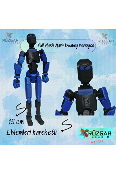 Rüzgar Tasarım Invincible Full Mask Mark All Joints Movable Robot Dummy Action Figure Toy Titan 13
