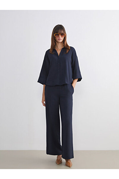 LC Waikiki Γυναικείο πουκάμισο Oversize με υφή