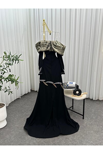 Heidi black embroidered dress