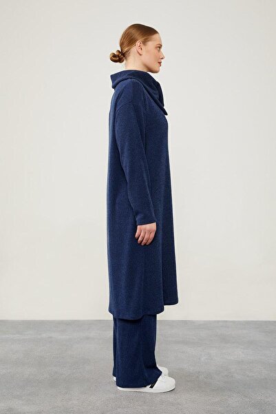 Levidor Indigo Tunic and Trousers Set - Button Detailed