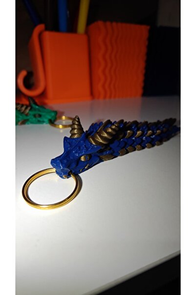 END Design Articulated Dragon Keychain |   Shiny Horned & Sequined Fantastic ...