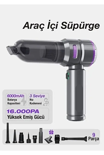 BEKAZE KABLOSUZ TAŞINABİLİR ARAÇ İÇİ PORTATİF EL SÜPÜRGESİ | 3 SEVİYELİ | 17000PA GÜÇLÜ VAKUM