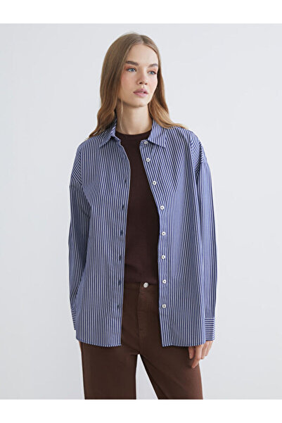 LC Waikiki Смугаста жіноча сорочка оверсайз