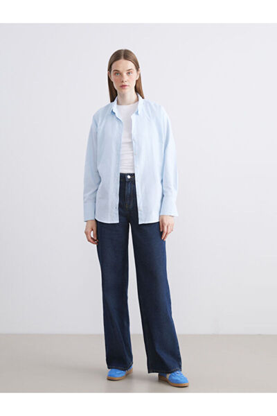 LC Waikiki Cămașă oversize cu dungi pentru femei