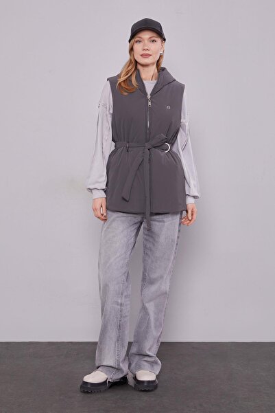 Levidor Anthracite-Grey Vest Set Sweat Sports Set