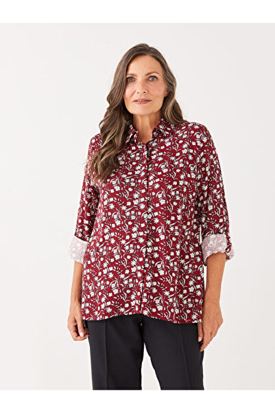 LC Waikiki Floral Long Sleeve Viscose Women's Shirt