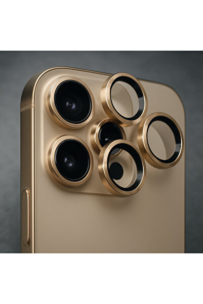 CAMCI iphone 16 Pro / İphone 16 Pro Max Uyumlu Metal Kamera Lensi Koruyucu