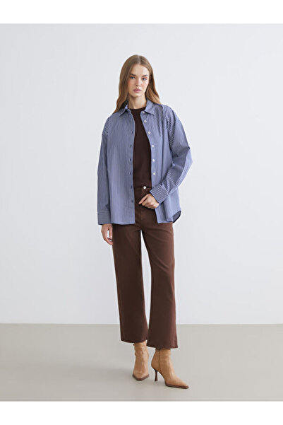 LC Waikiki Смугаста жіноча сорочка оверсайз