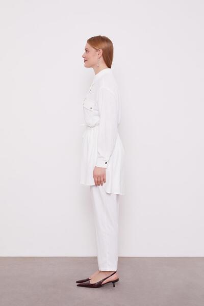 Levidor Ecru Drawstring Pants Sports Suit