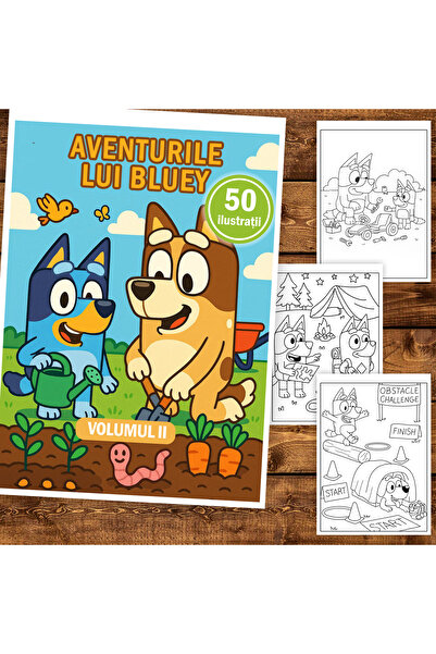 Legendary Gifts Coloring book, 50 illustrations Bluey's Adventures - Volume, 106 pages