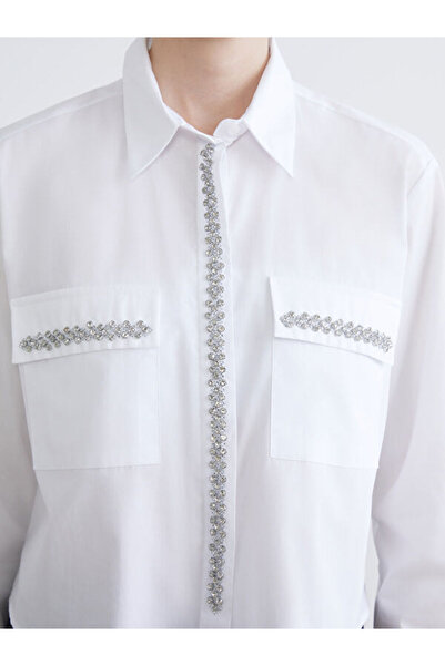 LC Waikiki Stoned Oversize Women's Shirt