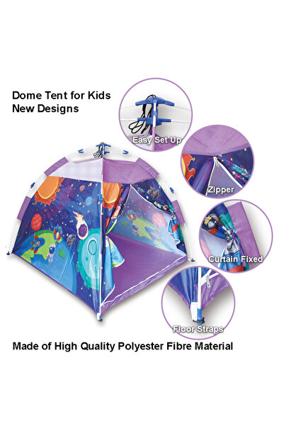 Generic Children Polyester Fibre Space Galaxy Dome Pop-Up Play Tent 120x120x108 cm