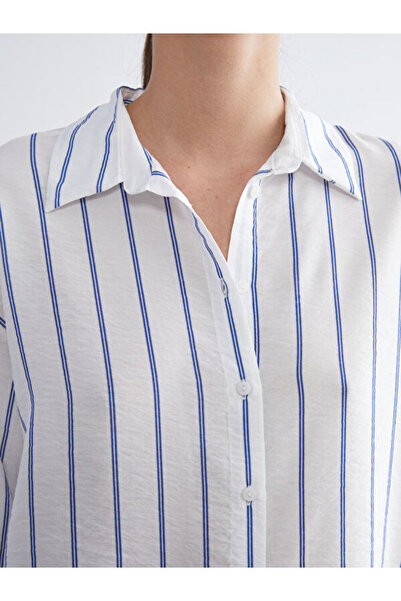 LC Waikiki Cămașă oversize cu dungi pentru femei