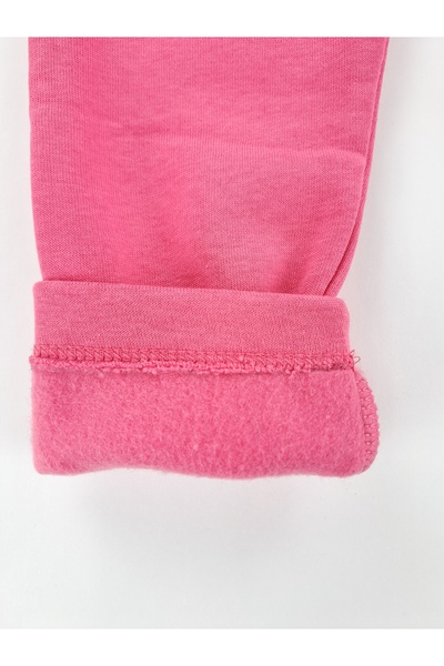 Butik Girls' Double Sh Fleece-Lined Tights Winter Tights Pink and Purple Color