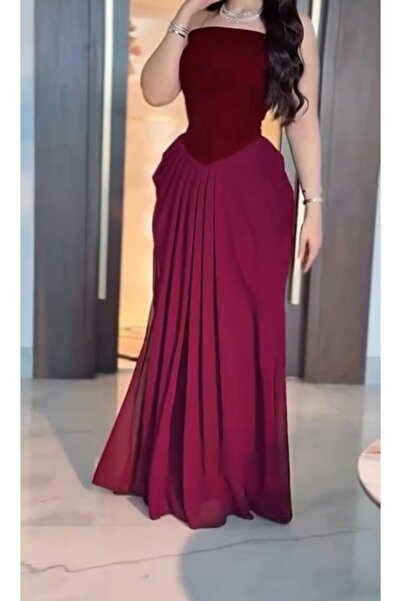 Heidi burgundy wool dress