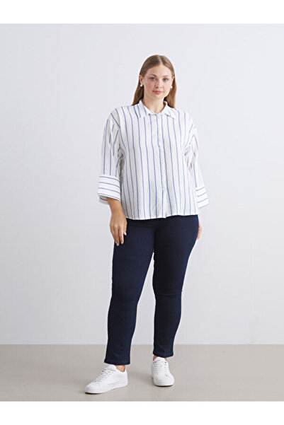 LC Waikiki Striped Loose Fit Women's Shirt from Uzg Store for Style Enthusiasts