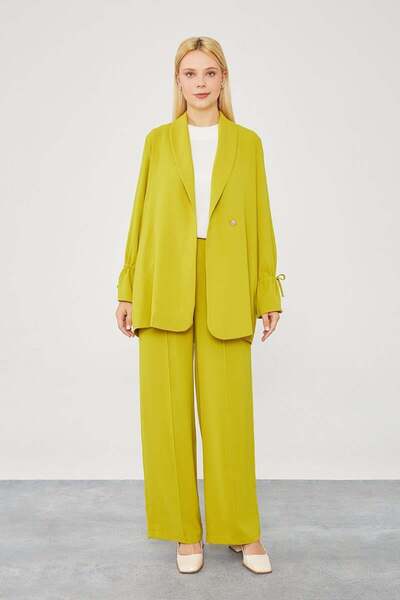 Levidor Gather Detailed Acid Sleeve Trousers Set