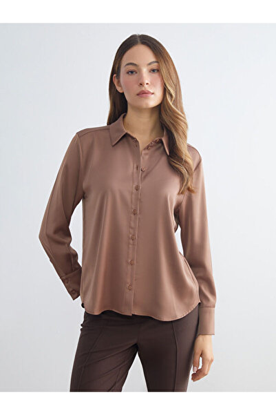 LC Waikiki Rmz Gi̇yi̇m Farkiyla Loose Fit Satin Women's Shirt
