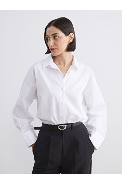 LC Waikiki Off-Shoulder Oversized Women's Shirt