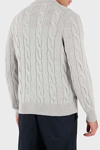 GRAN SASSO Knitted Patterned Wool and Cashmere Blend Regular Fit Jacket Men's Jacket 13180 19652 044