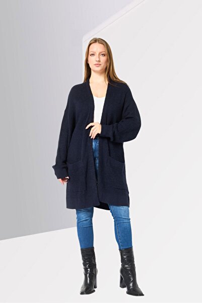 Tommy Hilfiger Women Slipt Neck Knitted Sweater, Navy