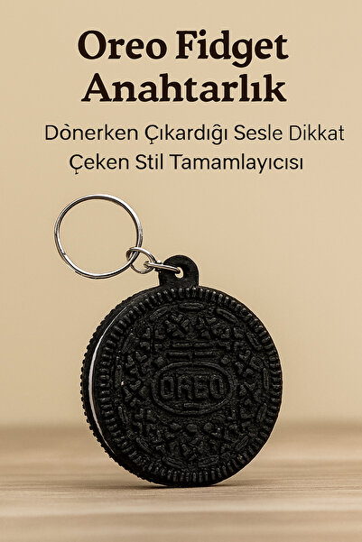 END Design سلسلة مفاتيح أوريو فيدجت |   تصميم ممتع يصدر صوتًا عند الدوران