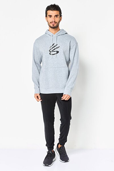 Under Armour Curry x Men Sportswear Fit Long Sleeve Outdoor Hoodie, Grey