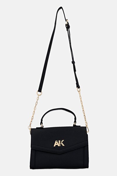 Anne Klein Women Brand Logo Satchel Bag, Black