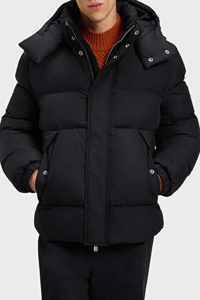 BOSS Kapitoneli Regular Fit Çıkarılabilir Kapüşonlu Şişme Mont Erkek MONT 50551599 001