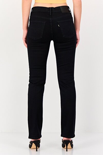 Levi's Women Regular Fit Plain Stretchable 314 Shaping Straight Jeans, Black