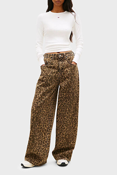 Tommy Jeans Pamuklu Loose Fit Yüksek Bel Bol Paça Pantolon PANTOLON DW0DW21833 1CE