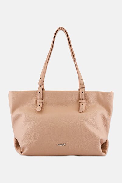 LASOCKI Women Brand Logo Shoulder Bag, Dusty Pink