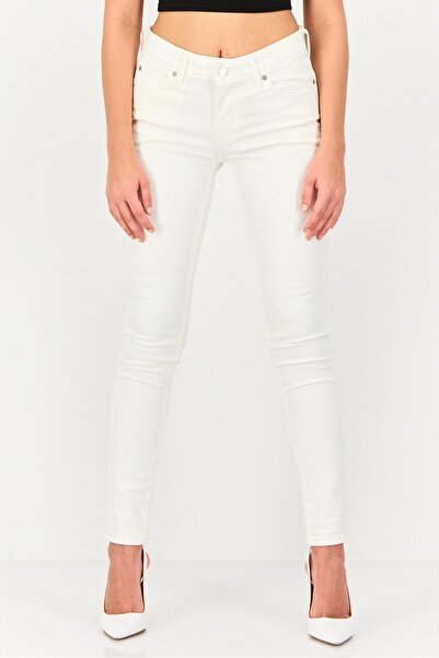 Levi's Women Skinny Fit Plain Stretchable Jeans, Off White