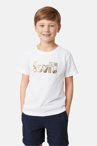 Levi's Kids Boy Short Sleeve Brand Logo T-Shirt, White