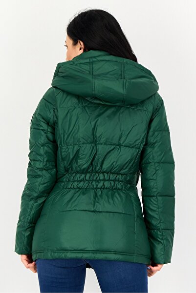 Kenneth Cole Women Long Sleeve Quilted Puffer Jacket, Green