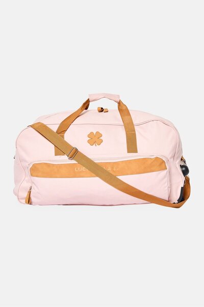 LUCKY BRAND Brand Logo Rolling Duffle Bag, Pastel Pink